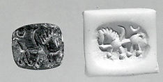 Stamp seal (pyramid) with monster
, Steatite, Syro-Anatolian-Levantine