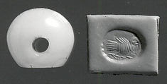 Stamp seal, Chalcedony, milky, Sasanian