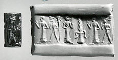Cylinder seal, Black steatite (?), Isin-Larsa