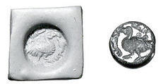 Stamp seal, Carnelian, Sasanian