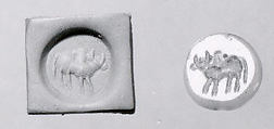 Stamp seal, Quartz, milky, Sasanian