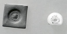 Stamp seal, Quartz, milky, Sasanian