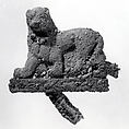 Pendant in the shape of a striding lion, Silver, bronze