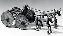 Wagon drawn by bulls, Copper