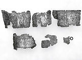 Belt fragments with deities on bulls and lions, Bronze, Urartian
