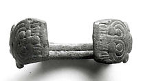 Bracelet with lion mask terminals, Bronze, Iran