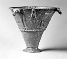 Conical beaker with relief decoration of bovines and birds of prey, Copper, Sumerian