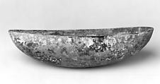 Elliptical bowl, Bronze, tin, Sasanian
