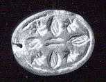 Stamp seal (scaraboid) with geometric design
, Fossiliferous limestone, Syro-Levantine