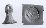 Stamp seal (bell-shaped with loop handle) with monster
, Copper/bronze alloy, Urartian