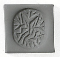 Carinated hemispheroid seal, Chlorite or steatite, brown-black