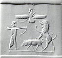Cylinder seal, Chalcedony, Achaemenid