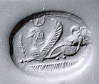 Stamp seal (scaraboid) with monster
, Calcite, Phoenician