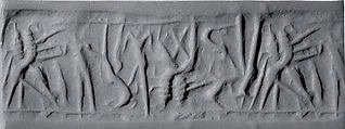 Cylinder seal, Chlorite, Sumerian