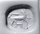 Stamp seal (scaraboid) with animals
, Glass, Syro-Anatolian-Levantine or Neo-Assyrian