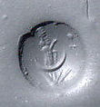 Stamp seal (conoid) with deity
, Flawed neutral Chalcedony (Quartz), Assyro-Babylonian