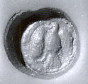 Stamp seal, Glass, greenish-yellow