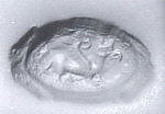 Stamp seal, Carnelian (?), Sasanian
