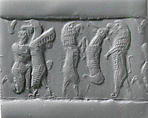 Cylinder seal, Stone, black, Babylonian