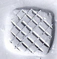 Loop (?) handled rectangular stamping device, Chlorite or steatite, black