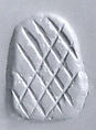 Loop-handled wedge-shaped stamping device, Chlorite or steatite, black