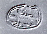 Scarab seal, Faience, white