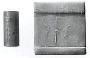 Cylinder seal, Chalcedony, Achaemenid
