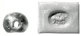 Stamp seal, Quartz, rock crystal, Sasanian
