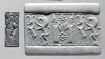 Cylinder seal, Stone, miscellaneous, brown, Mitanni