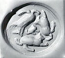 Drilled oval hemispheroid seal, Marble