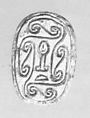 Scarab seal, Steatite, white