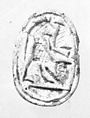 Scarab seal, Steatite, bone colored