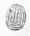 Scarab seal, Steatite, white