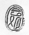 Scarab seal, Steatite, white