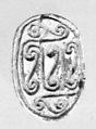 Scarab seal, Steatite, white