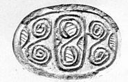Scarab seal, Steatite, white