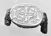 Scarab seal ring, Steatite, white