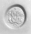 Stamp seal, Chalcedony, gray, Sasanian