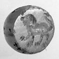 Stamp seal, Chalcedony, yellow, Sasanian