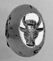 Stamp seal, Chalcedony, milky, Sasanian