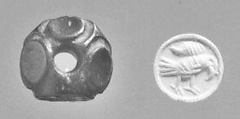 Stamp seal, Hematite (?), Sasanian