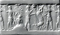 Cylinder seal, Hematite, Babylonian