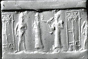 Cylinder seal, Amethyst, Babylonian