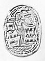 Scarab seal, Stone, white