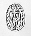 Scarab seal, Stone, cream colored