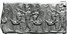Cylinder seal, Stone, Achaemenid