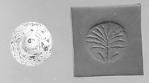 Stamp seal (conoid knob) with plant
, Faience, Neo-Assyrian, Iranian, or Syro-Anatolian