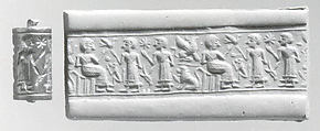 Cylinder seal, Hematite, bronze