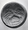 Stamp seal (conoid) with animals
, Banded and flawed neutral Chalcedony (Quartz), Assyro-Babylonian