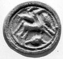 Stamp seal (grooved oval conoid) with animals
, Steatite, brown, Syro-Anatolian-Levantine